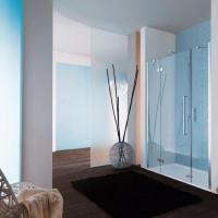 SAMO Zenit Дверь в нишу 97-101см, стекло прозрачное, петли слева,  хром