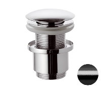 Донный клапан без перелива 1”1/4 Remer 904CC2114CFP, черный брашированный хром