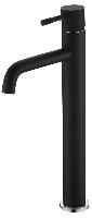 Смеситель для умывальника высокий, Uno. Черный Chrome