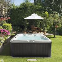 JACUZZI SPA J235 Минибассейн 213х213х91 см, фильтрация CLEARRAY® Active Oxygen, цвет акрила Platinum (65) внешняя панель Silver Wood