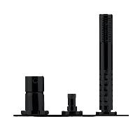 Ritmonio Diametro35  Смеситель на борт ванны на 3 отв. с ручным душем, цвет черный