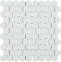 Мозаика Hex Nordic № 910 Белый (на сетке) (0,087м2)