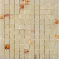 pixmosaic PIX 203 White onyx, чип 23x23 мм, сетка 305х305x6 мм, Полированная