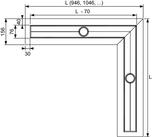 TECE Решетка для для установки в дренажный канал. (продаем в комплекте с трапами!) 