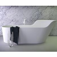 KNIEF Glow Ванна отдельностоящая ассимметричная правая  182х82х70/50см  со сливом, цвет белый матовый