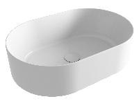 Olympia Open, накладная овальная раковина 60x40xh17 см, с донным клапаном, цвет белый глянцевый