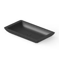 DEA DESIGN Washbasins Раковина настольная 80x45xh10,5 см, материал: Solid Surface искуственный камень, цвет: Black №16