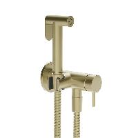 Gessi Cono GESSI TOTAL LOOK Гигиенический душ с наст. держ. запорным краном,с подводом воды и шлангом 1250 мм., цвет: Brass Br. PVD