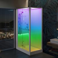 Jacuzzi Bali Душевая кабина с хамамом 120x80xh220см установка в любой угол, с хромотерапией, аудио, 4г/м форсунки, 2,56кВт цвет: бел/хром