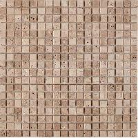 pixmosaic PIX 259 Travertine, чип 15х15 мм, сетка 305х305х4 мм, Матовая