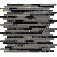 pixmosaic PIX727 из мрамора и стекла, чипы 10x48/98/148 мм, сетка 286х300x8 мм