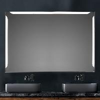 Xpertials Alice, зеркало 100х80 см, 1 датчик: LED подсветка с регулировкой яркости, профиль матовая сталь