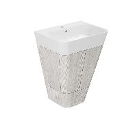 AZZURRA BUILD  раковина подвесная/накладная  65х50х16 см с 1 отв. под смеситель , цвет белый