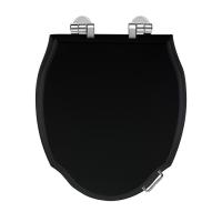 Devon Westminster Сиденье для унитаза из массива дуба, цвет: темный/петли хром