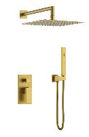 Смеситель встроенный для душа QUBIC Бронза