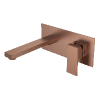 Смеситель для умывальника из стены QUBIC BRUSHED BROBZE