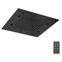 Fima Carlo Frattini Soffioni Верхний душ 50х50см., потолочный, Harmonia c LED подсветкой для хромотерапии, цвет: чёрный матовый