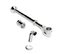 Devon Сифон для ванны, с удлинителем и патрубком выпуска в пол, цвет: хром (СО склада продаем с ADMIRAL)