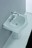 Neroceramica Revo, раковина подвесная 75х55,5 + пьедестал, цвет белый