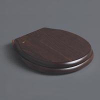 SIMAS Londra Сиденье для подвесного унитаза, дерево, цвет орех, петли - бронза