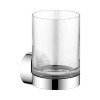 Keuco REVA Стакан подвесной хрустальный, скрытый крепеж в к-те для привинчивания или приклеивания цвет: хром
