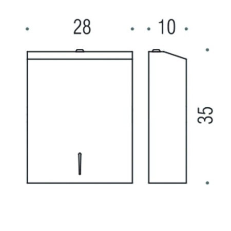 Colombo Hotel Collection Контейнер для бумажных полотенец, цвет: полированная нержавеющая сталь 