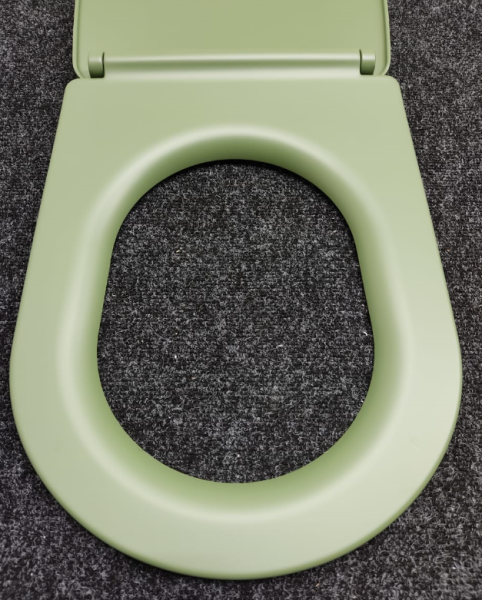 Kerasan Nolita Сиденье для унитаза SLIM быстросъемное, цвет Verde, петли хром (микролифт) 