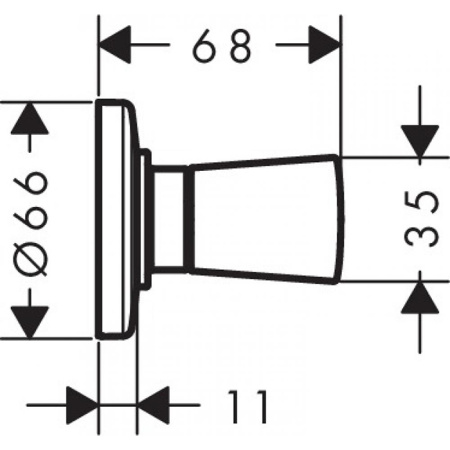 HG Logis Запорный вентиль, встраиваемый, внешняя часть, цвет: хром 