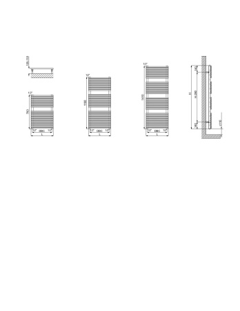 Cordivari Elen, полотенцесушитель водяной 1160/600, цвет хром 
