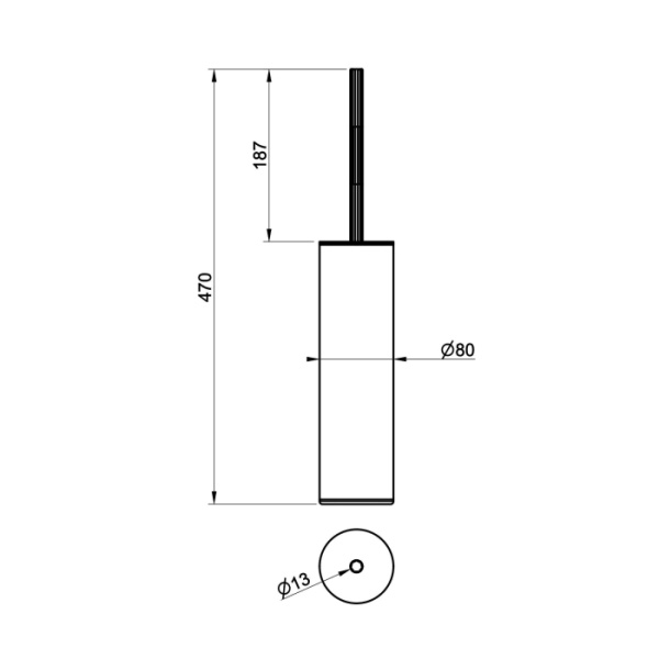 GESSI INCASTRI ACCESSORIES  Ершик  напольный   цвет: Finox Brushed Nickel 
