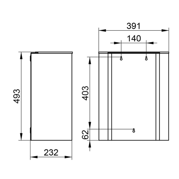 Keuco PLAN Контейнер для мусора, съемный контейнер, объем 30 Л, скрытый крепеж в к-те цвет: черный матовый 