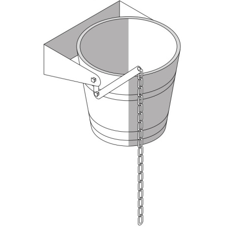 Effegibi Ведро-водопад объем воды 4,5-5,0л, материал: дерево 
