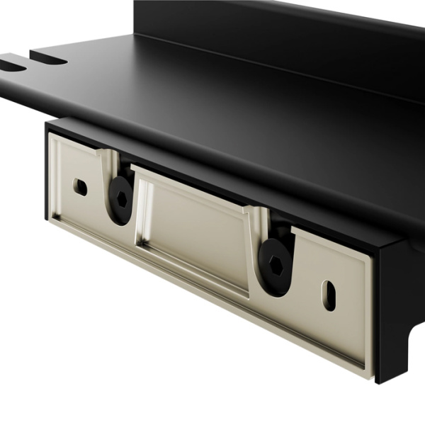 Keuco REVA Полочка для душа, встроенный крючок, съемный, скрытый крепеж в к-те для привинчивания или приклеивания цвет: черный матовый 