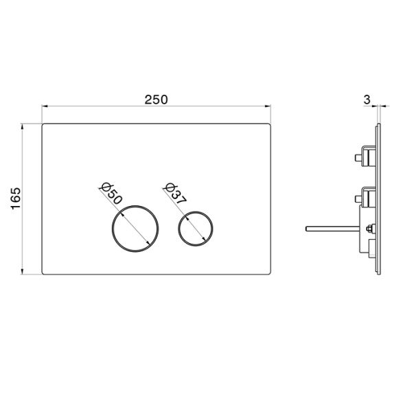 Newform Смывная панель для туалета, совместимая со скрытыми бачками GEBERIT SIGMA 8 и SIGMA 12, цвет:  PVD brushed gun metal 