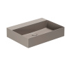 AZZURRA ELEGANCE Squared раковина подвесная/накладная 60х45см без отв. под смеситель , цвет Tortora