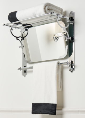 Devon Amelie Полочка для полотенец с откидным зеркалом , цвет хром 