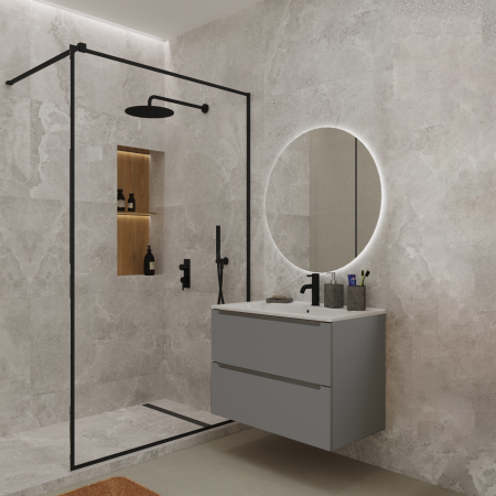 Тумба под раковину/столешницу Дион, Платиновый 80 