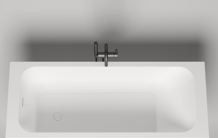 Salini ORLANDA KIT Встраиваемая ванна 1800x800x600мм,овальная чаша, д/к, щелевой перелив,экран #4+люк слева для обсл.слива: S-Sense, матовый, белый 