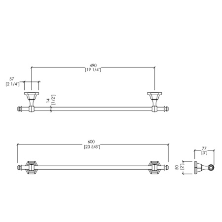 Devon&Devon Jubilee Полотенцедержатель 60 см, золото 