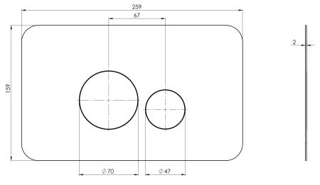 Кнопка смыва Remer RB810BO, белый матовый 
