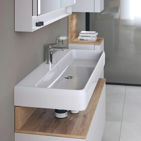 Duravit  Qatego Раковина накладная/подвесная 1200х470х125 мм, с 1 отв под смеситель, цвет белый 