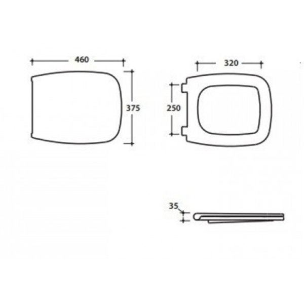 GLOBO Daily Сиденье для унитазов сьемное из дюропласта, цвет белый/хром (микролифт) 