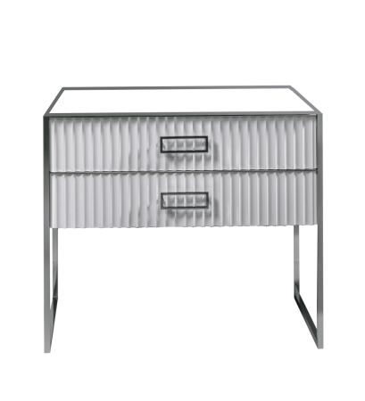 Тумба MONACO 100см  h74см  белая глянец +  хром    под раковину чашу 