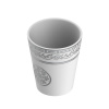 THG MARQUISE BLANC DECOR PLATINE Стакан керамический, настольный, декор платина, цвет белый 