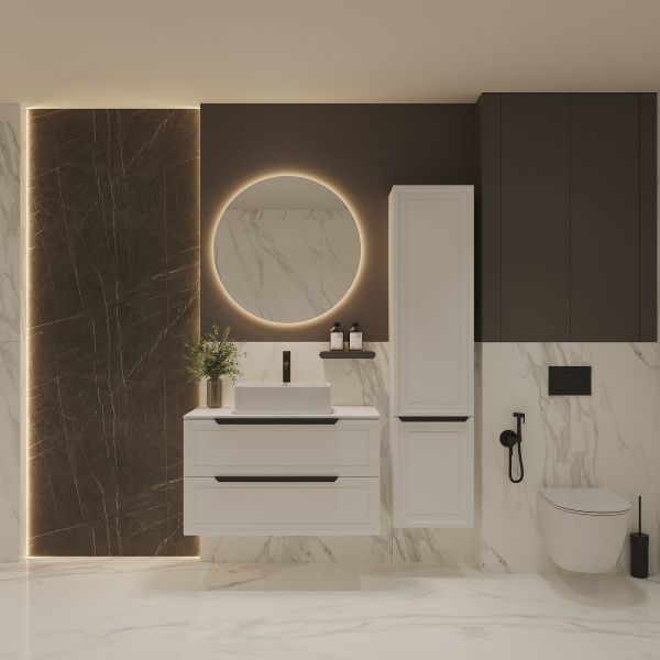 Пенал подвесной Севилья, Белый мат 