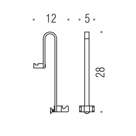COLOMBO Complementi, Держатель для приспособления для сгона воды, Цвет: хром 