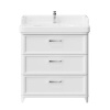 Kerama Marazzi Тумба POMPEI напольная с 3 ящиками 80, белая глянцевая (замена PO.N.80.3\WHT) 