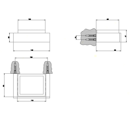Gessi Rettangolo Мыльница подвесная, цвет: хром/черный 
