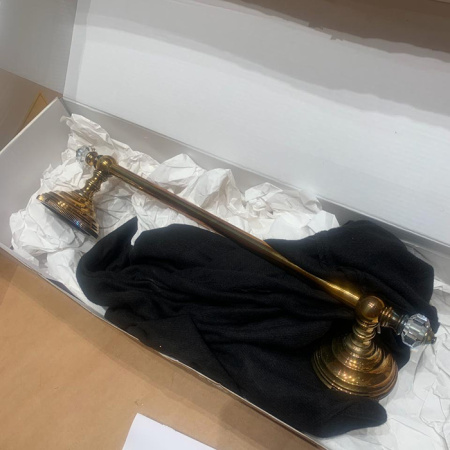 Devon Gemstone Полотенцедержатель 417 мм, цвет  античная латунь 