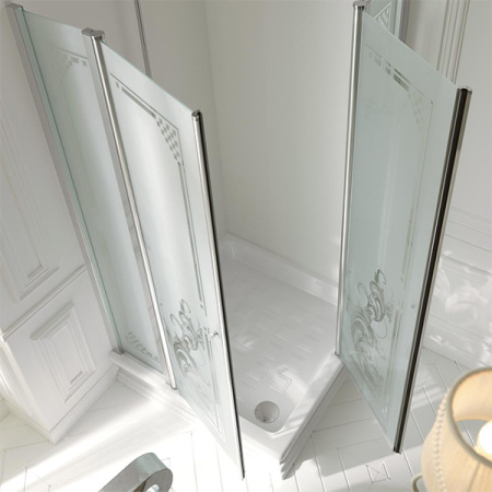 KERASAN Retro поддон угловой квадратный 80х80см, диаметр слива 90, цвет белый 